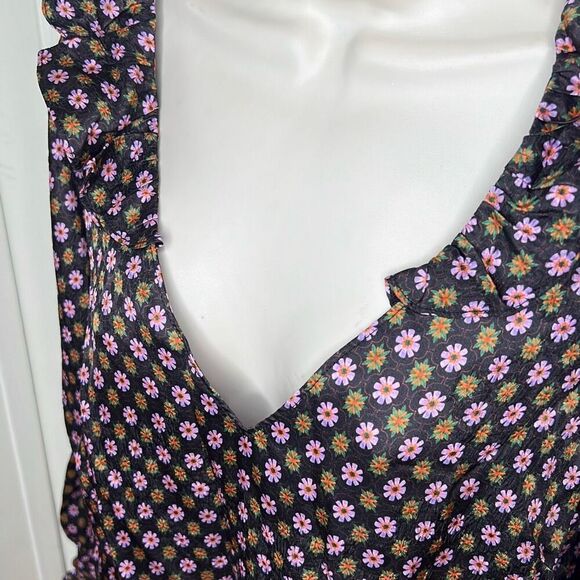 Raquel Allegra Dolly Silk Blouse Daisy Print Size 1/Medium/6 US Nwt - Picture 2 of 9